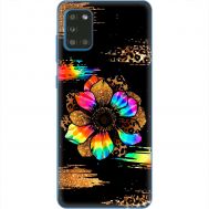 Чохол для Samsung Galaxy A31 (A315) MixCase Леопард райдужна квітка