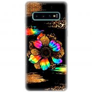 Чохол для Samsung Galaxy S10 (G973) MixCase Леопард райдужна квітка