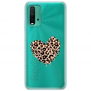 Чохол для Xiaomi Redmi 9T MixCase Леопард серце