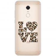 Чохол для Xiaomi Redmi 5 Plus MixCase Леопард love