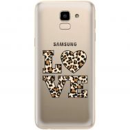 Чохол для Samsung Galaxy J6 2018 (J600) MixCase Леопард love