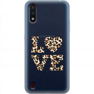 Чохол для Samsung Galaxy A01 (A015) MixCase Леопард love