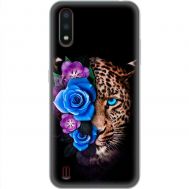 Чохол для Samsung Galaxy A01 (A015) MixCase Леопард у квітах