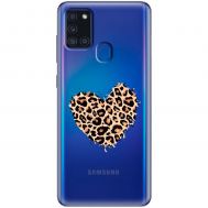 Чохол Samsung Galaxy A21s (A217) MixCase Леопард серце
