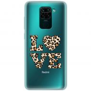 Чохол для Xiaomi Redmi Note 9 MixCase Леопард love