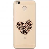 Чохол для Xiaomi Redmi 4X MixCase Леопард серце