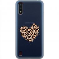 Чохол Samsung Galaxy A01 (A015) MixCase Леопард серце