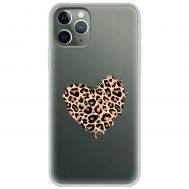 Чохол для iPhone 11 Pro Max MixCase Леопард серце