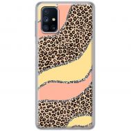 Чохол для Samsung Galaxy M51 (M515) MixCase Леопард жовто-рожевий