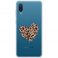 Чохол для Samsung Galaxy A02 (A022) MixCase Леопард серце