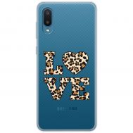 Чохол для Samsung Galaxy A02 (A022) MixCase Леопард love
