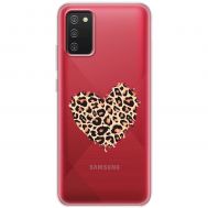 Чохол Samsung Galaxy A02s (A025) MixCase Леопард серце