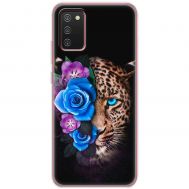 Чохол для Samsung Galaxy A02s (A025) MixCase Леопард у квітах