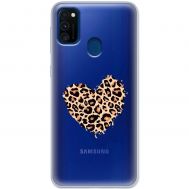 Чохол Samsung Galaxy M21 / M30s MixCase Леопард серце