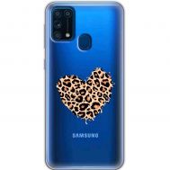 Чохол для Samsung Galaxy M31 (M315) MixCase Леопард серце
