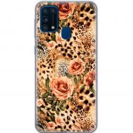 Чохол для Samsung Galaxy M31 (M315) MixCase Леопард троянди