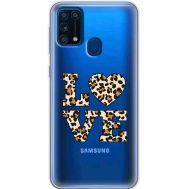 Чохол для Samsung Galaxy M31 (M315) MixCase Леопард love