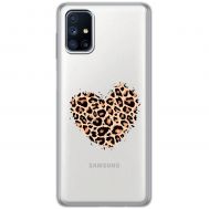 Чохол Samsung Galaxy M51 (M515) MixCase Леопард серце