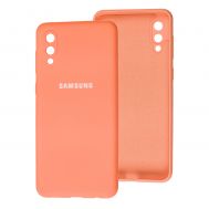 Чохол для Samsung Galaxy A02 (A022) Lime silicon з мікрофіброю оранжевий
