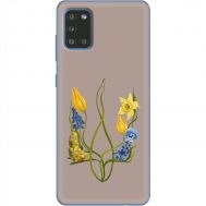 Чохол для Samsung Galaxy A31 (A315) Патріотичні квіти у формі герба
