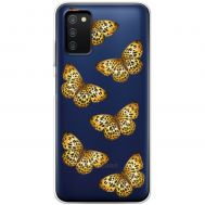 Чохол для Samsung Galaxy A03s (A037) MixCase Леопард метелика