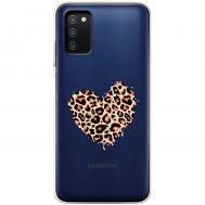 Чохол Samsung Galaxy A03s (A037) MixCase Леопард серце