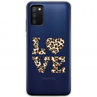 Чохол для Samsung Galaxy A03s (A037) MixCase Леопард love