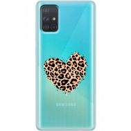 Чохол Samsung Galaxy A71 (A715) MixCase Леопард серце