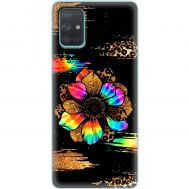 Чохол для Samsung Galaxy A71 (A715) MixCase Леопард райдужна квітка