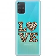 Чохол для Samsung Galaxy A71 (A715) MixCase Леопард love
