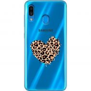 Чохол Samsung Galaxy M20 (M205) MixCase Леопард серце