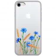Чохол для iPhone 7 / 8 Mixcase квіти волошки в пшениці