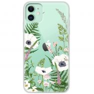 Чохол для iPhone 11 Mixcase квіти білі квіти лісові трави