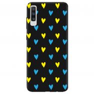 Чохол для Samsung Galaxy A70 (A705) Mixcase Синьо-жовті серця