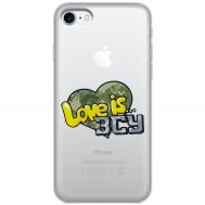 Чохол для iPhone 7 / 8 MixCase патріотичні Love is ЗСУ