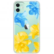 Чохол для iPhone 11 MixCase патріотичні синьо-жовті квіти