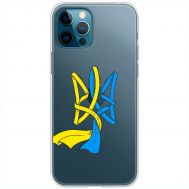 Чохол для iPhone 12 Pro MixCase патріотичні синє-жовтий Тризуб
