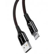 Кабель USB Baseus Lightning C-Shaped Light Intelligent Power-Off 2.4A 1m черный