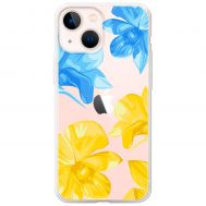 Чохол для iPhone 13 MixCase патріотичні синьо-жовті квіти