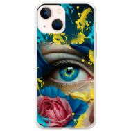Чохол для iPhone 13 MixCase патріотичні Синє жіноче око