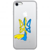 Чохол для iPhone 7 / 8 MixCase патріотичні синє-жовтий Тризуб