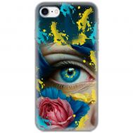 Чохол для iPhone 7 / 8 MixCase патріотичні Синє жіноче око