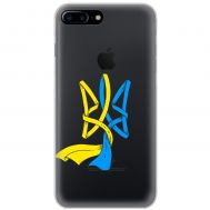 Чохол для iPhone 7 Plus / 8 Plus MixCase патріотичні синє-жовтий Тризуб