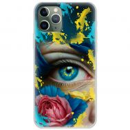 Чохол для iPhone 11 Pro Max MixCase патріотичні Синє жіноче око