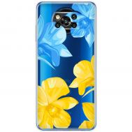 Чохол для Xiaomi Poco X3 / X3 Pro MixCase патріотичні синьо-жовті квіти