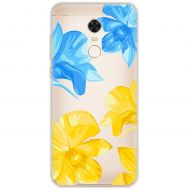 Чохол для Xiaomi Redmi 5 Plus MixCase патріотичні синьо-жовті квіти