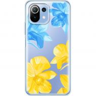 Чохол для Xiaomi Mi 11 Lite MixCase патріотичні синьо-жовті квіти