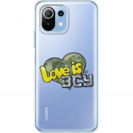 Чохол для Xiaomi Mi 11 Lite MixCase патріотичні Love is ЗСУ