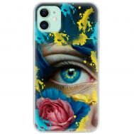 Чохол для iPhone 11 MixCase патріотичні Синє жіноче око
