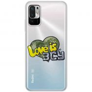 Чохол для Xiaomi Redmi Note 10 5G / Poco M3 Pro MixCase патріотичні Love is ЗСУ